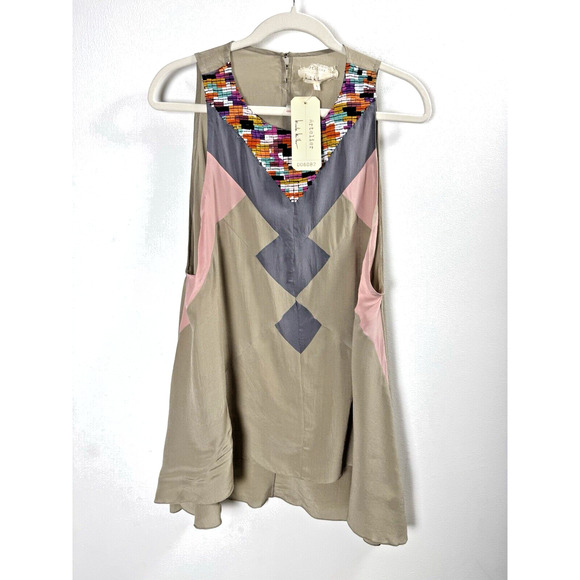 Nicole Miller Tops - Nicole Miller Artelier Beaded Silk Blouse Unique Sophisticated Preppy Luxury S